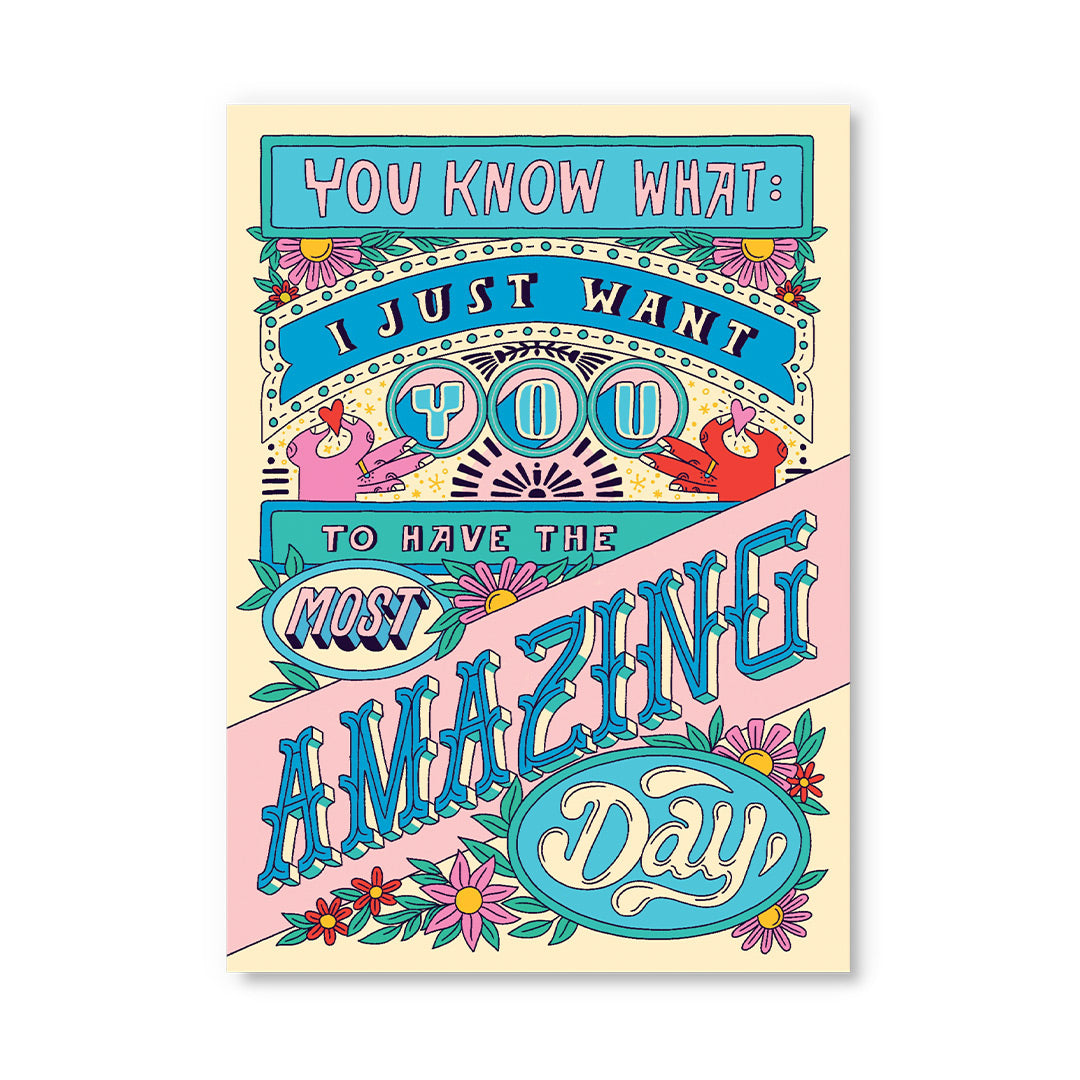 Most Amazing Day Postcard