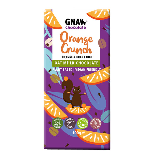 Orange Crunch Oat Milk Chocolate Bar