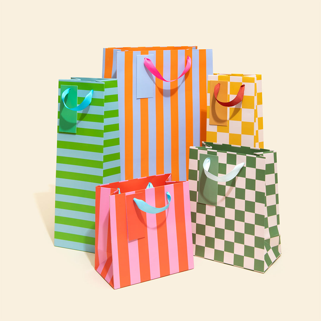 Khaki Checkerboard Small Gift Bag
