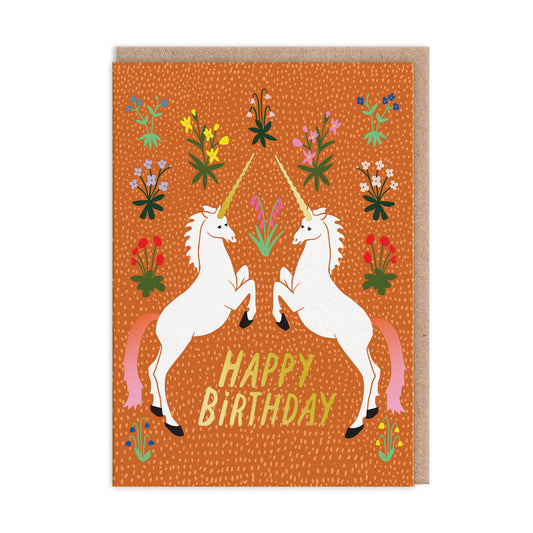 Unicorns Birthday Card