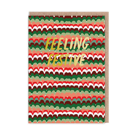 Festive Scallops Pattern Greeting Card