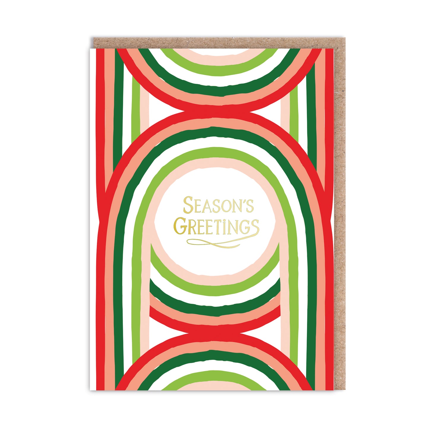 Rainbow Festive Patterns Greeting Card