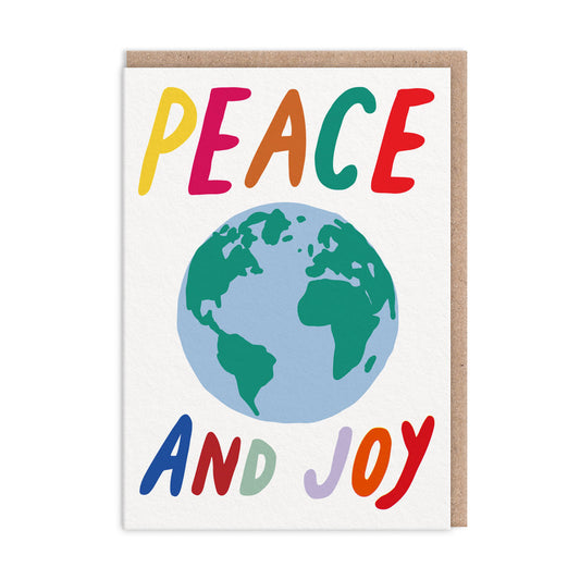 Peace And Joy Christmas Card Greeting Card