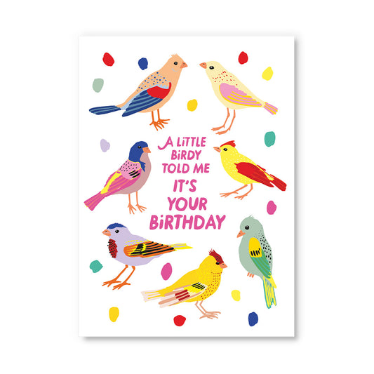 Happy Birthday Birdies Postcard