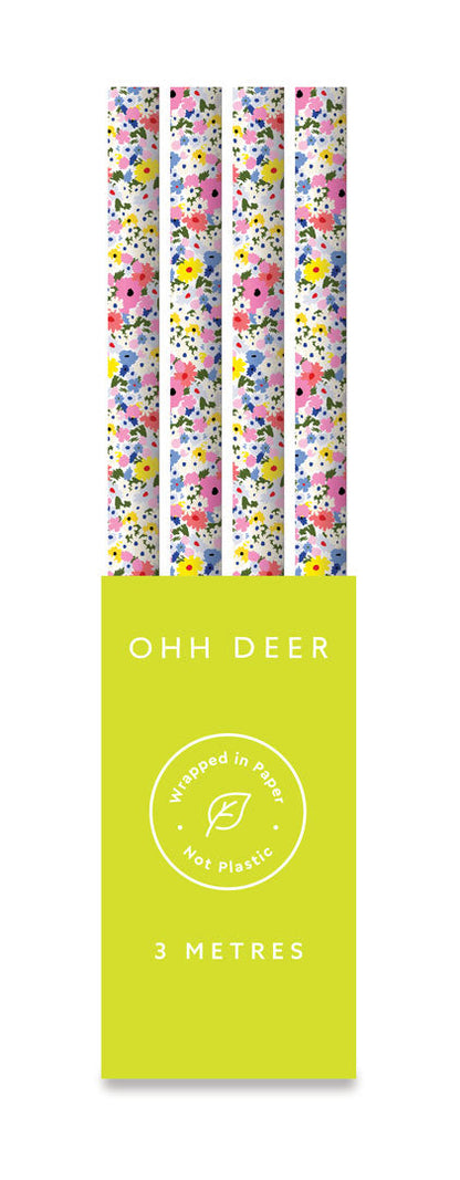 Floral Repeat Gift Wrap 3M Roll