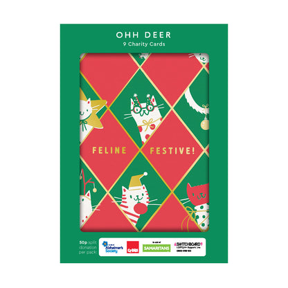 Hello! Lucky x3 Charity Christmas Cards (Pack of 9)