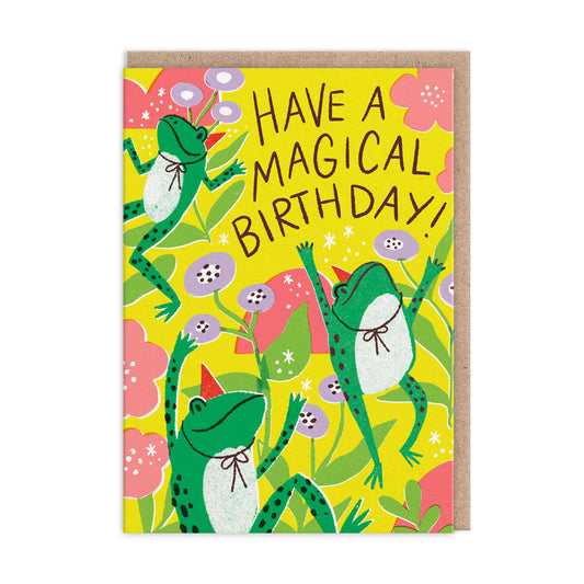 Magical Frogs Birthday Card