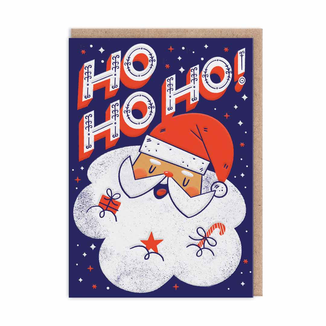 Ho Ho Ho Santa Greeting Card