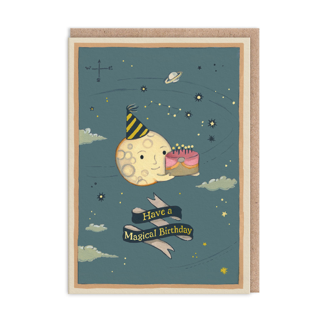 Joo Joo Paper Moon Cake Birthday Card