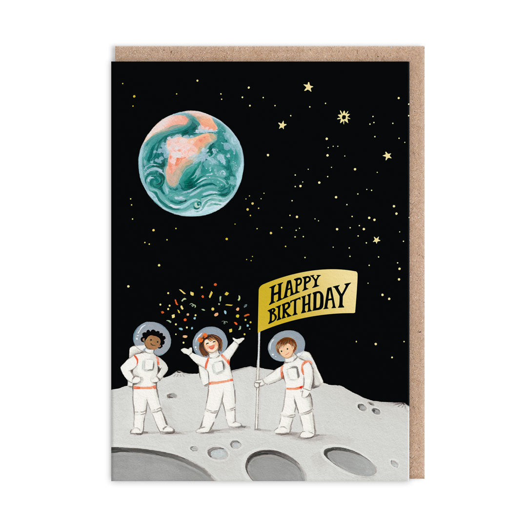 Astronaut Birthday Card by Joo Joo Paper