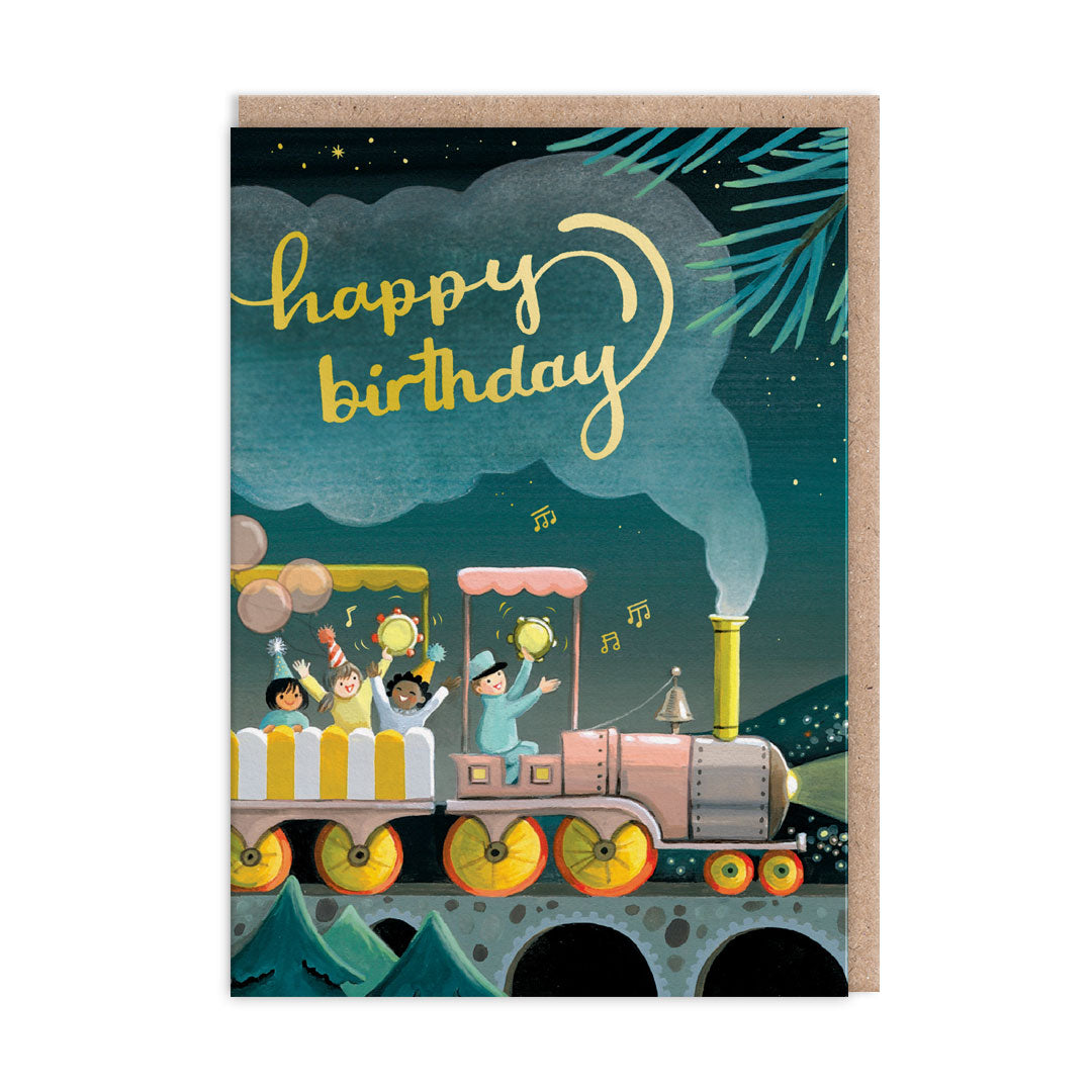 Joo Joo Paper Birthday Train Greeting Card