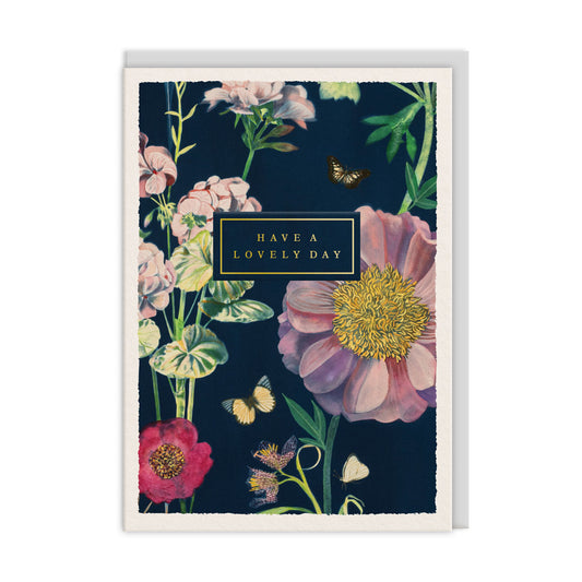 Lovely Day Dahlias Greeting Card