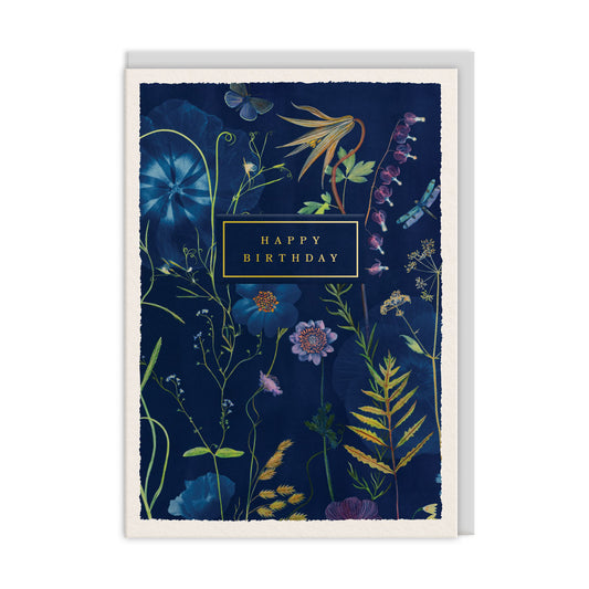 Birthday Forget Me Nots Greeting Card