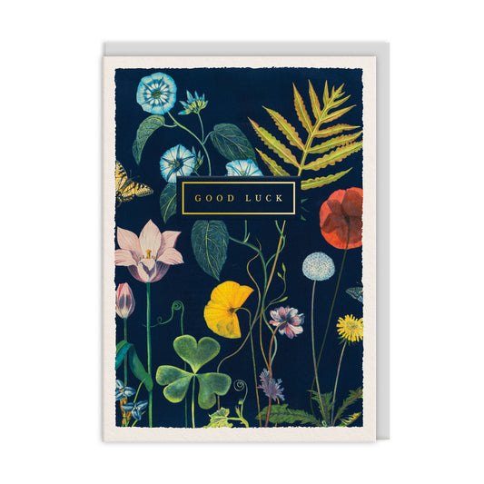Good Luck Botanical Greeting Card