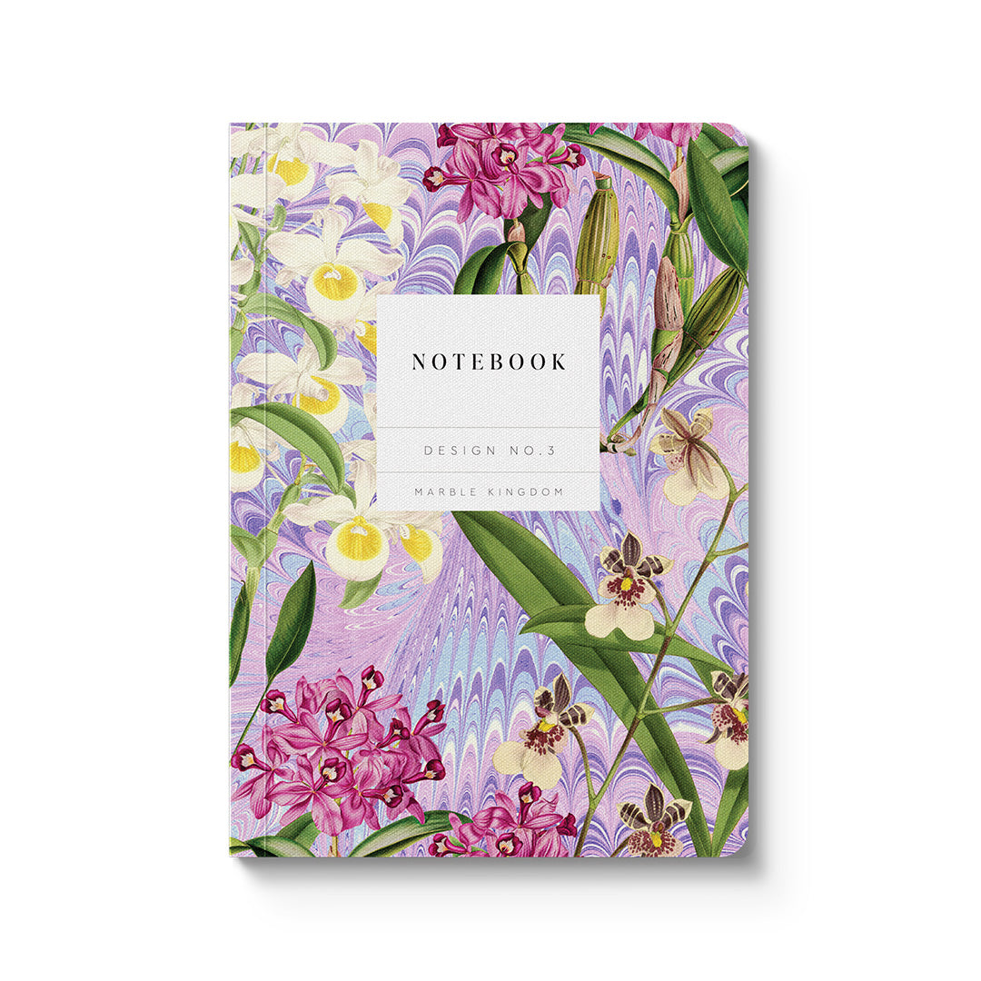 Marble Orchids A6 Premium Paperback Notebook