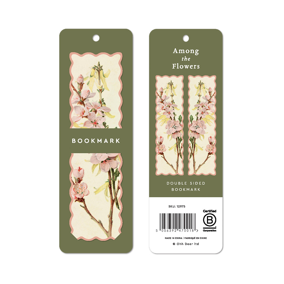 Scalloped Pink Blossom Bookmark