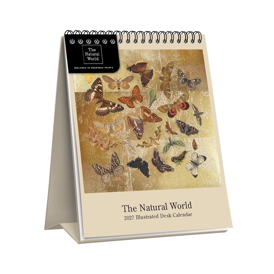 Natural World Gold Leaf Desk Calendar