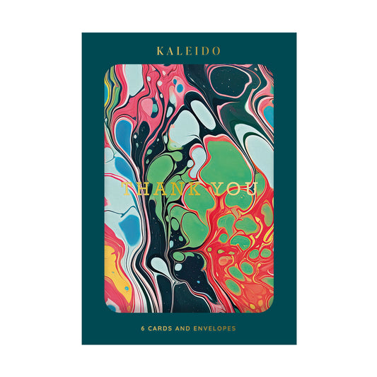 Colourful Marble Thank You Greeting Card Set
