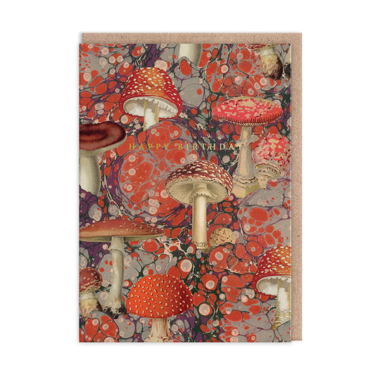 Marble Fungi Birthday Card