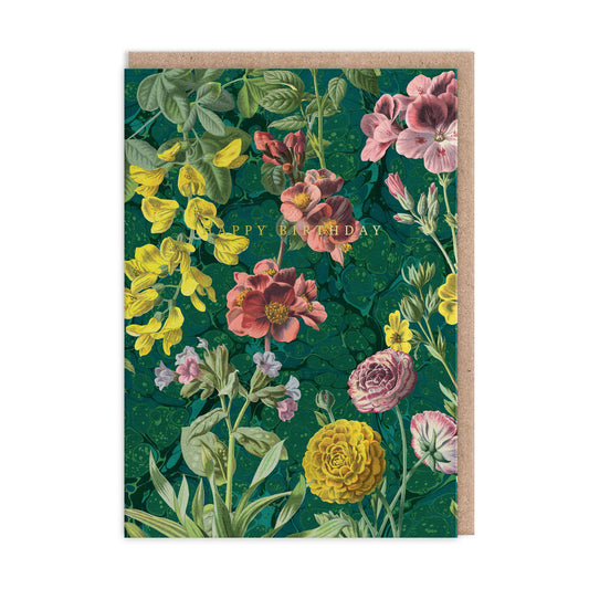 Marble Botanicals Birthday Card