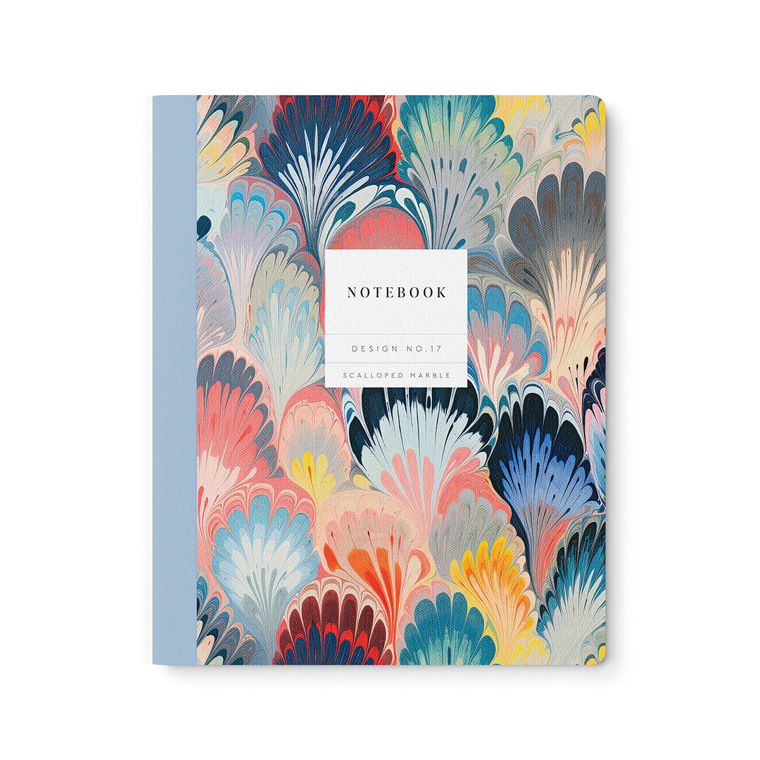 Design No.17 Scalloped Marble Exercise Book