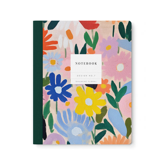 Design No.7 Gouache Floral Exercise Book