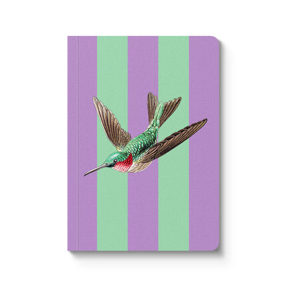 Striped Hummingbird A6 Perfect Bound Notebook