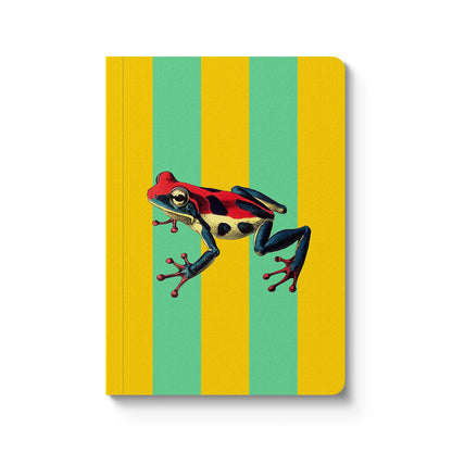 Striped Frog A6 Premium Paperback Notebook