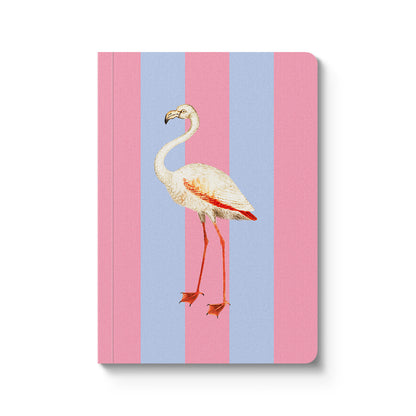 Striped Flamingo A6 Perfect Bound Notebook
