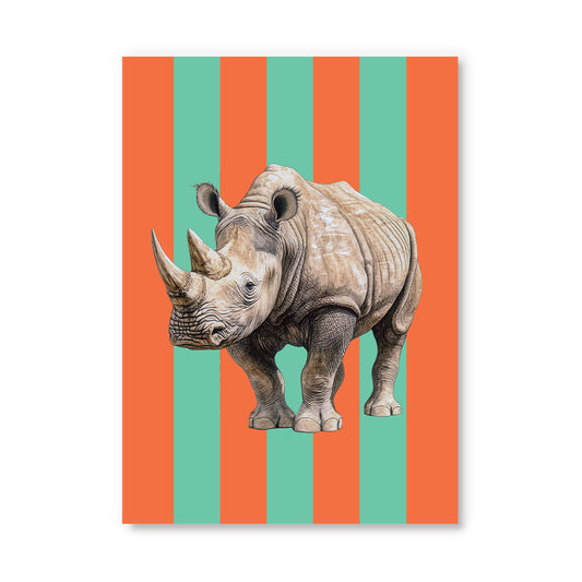Striped Rhino Postcard