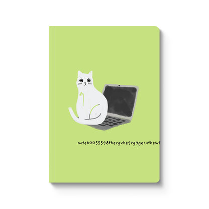 Laptop Cat Paperback Notebook (A5)