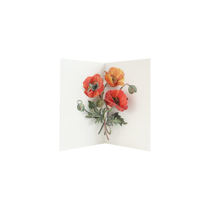 Poppies 3D Layered Greeting Card