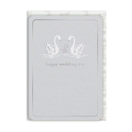 Wedding Day Swans Greeting Card