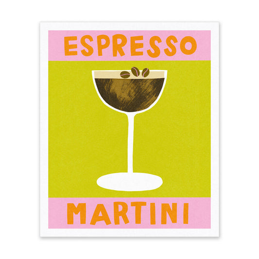 Espresso Martini Riso Print (10x12)