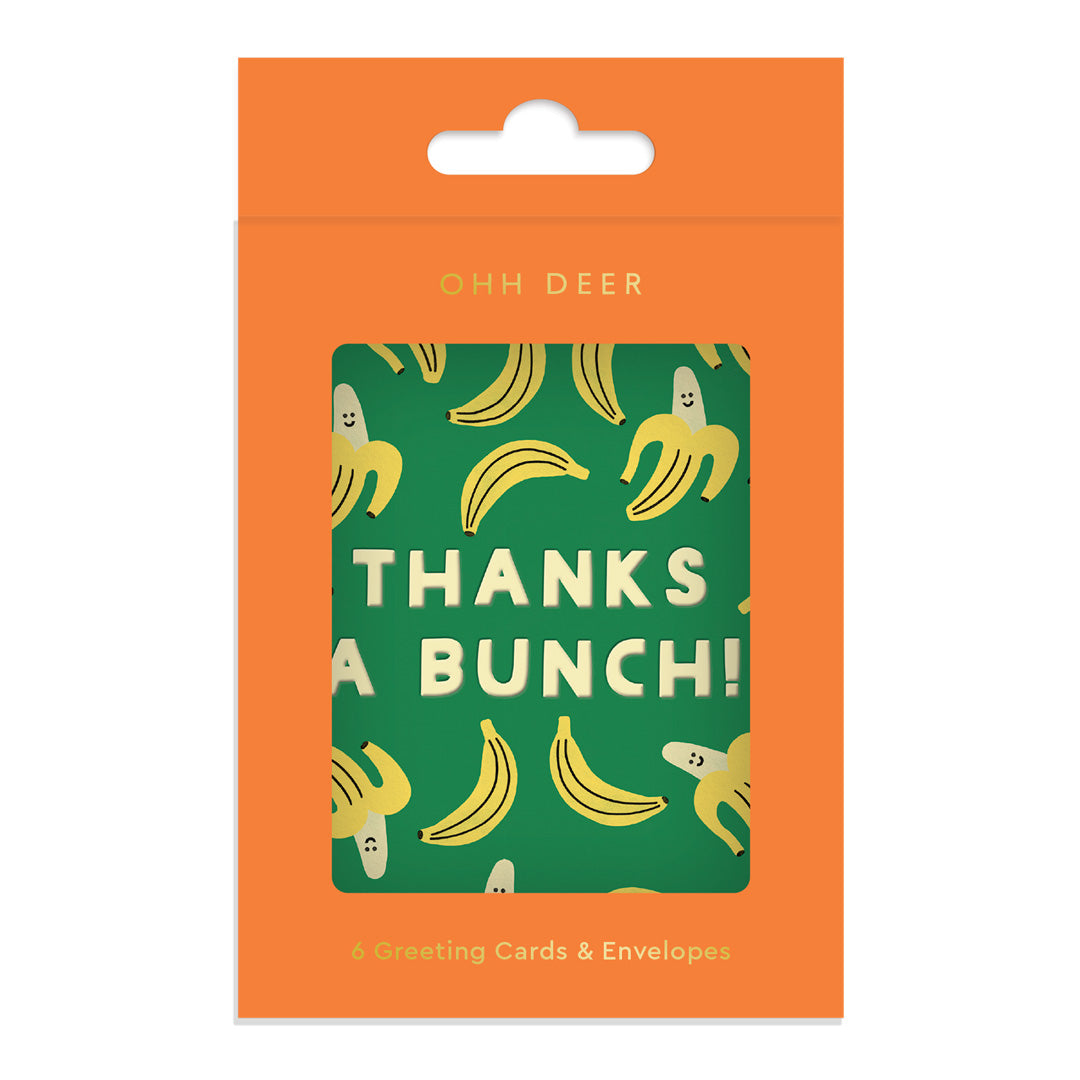Thanks a Bunch Mini Greeting Card (Pack of 6)