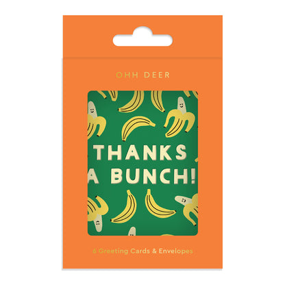 Thanks a Bunch Mini Greeting Card (Pack of 6)