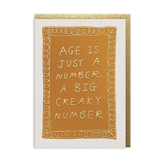 Big Creaky Number Greeting Card