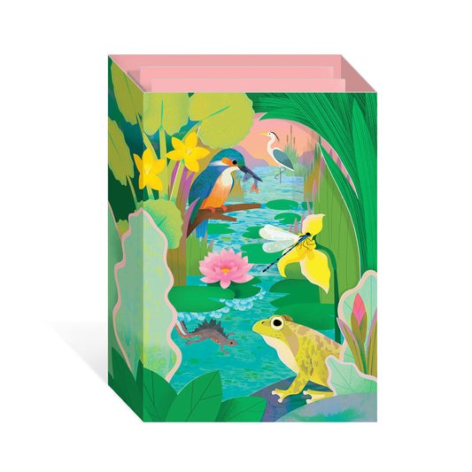 Pond Wildlife Pop Up Greeting Card