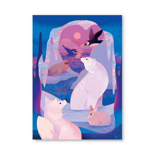 Animals of the Arctic Postcard