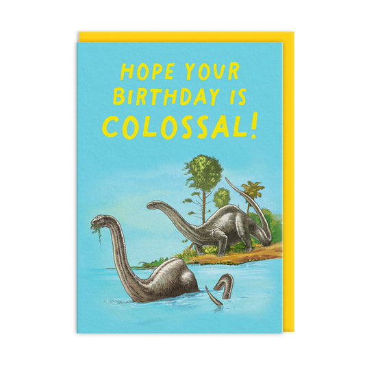 Brontosaurus Birthday Card