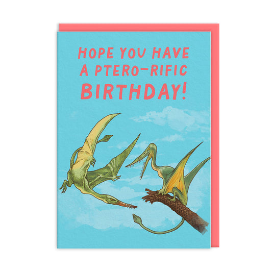 Ptereodactyl Birthday Card