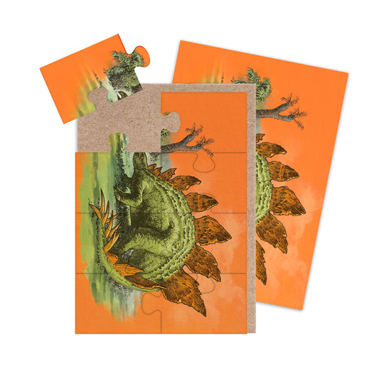 Stegosaurus Jigsaw Greeting Card