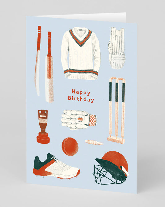 Personalised Happy Birthday Cricket Card