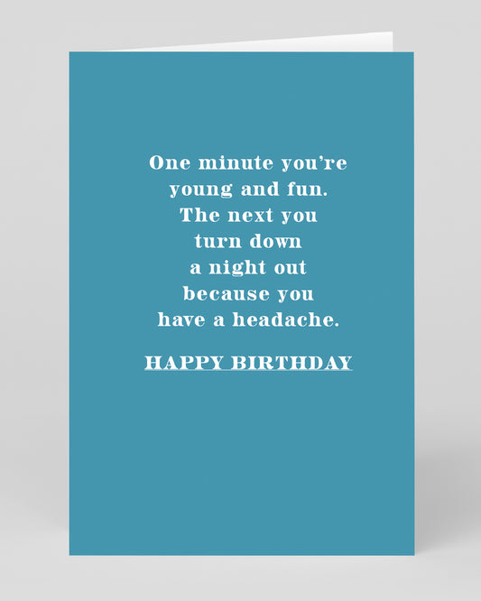 Personalised Young And Fun Birthday Card