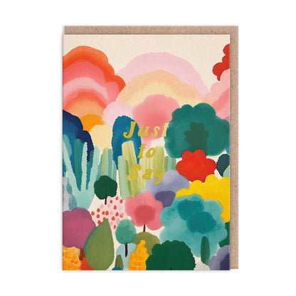 Just to Say Colourful Forest Thinking of You Card Set