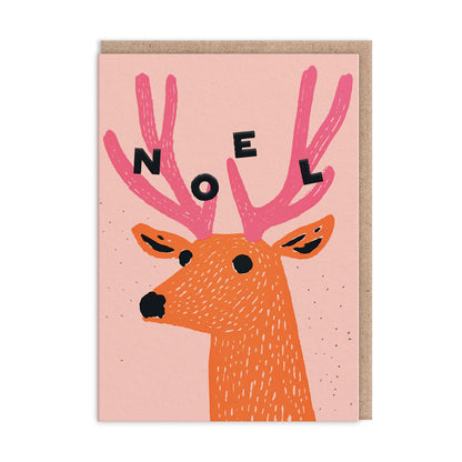 Pack of 9 Christmas Cards - Noel Reindeer