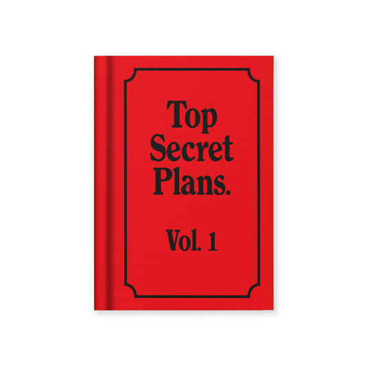 Top Secret Plans A7 Fabric Hardback Notebook