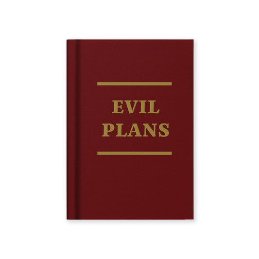 Evil Plans A7 Fabric Hardback Notebook