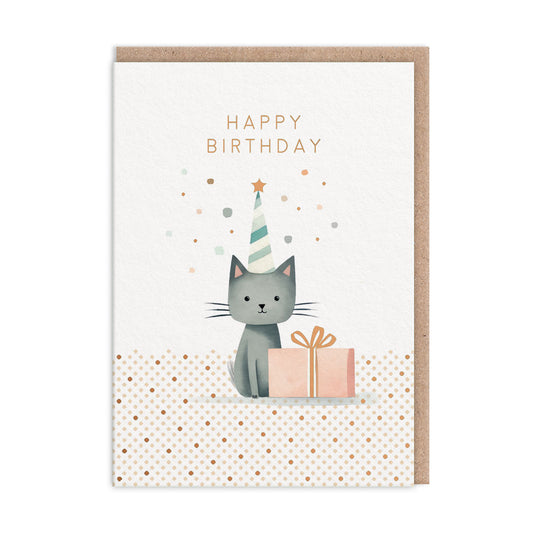 Cat Happy Birthday Card