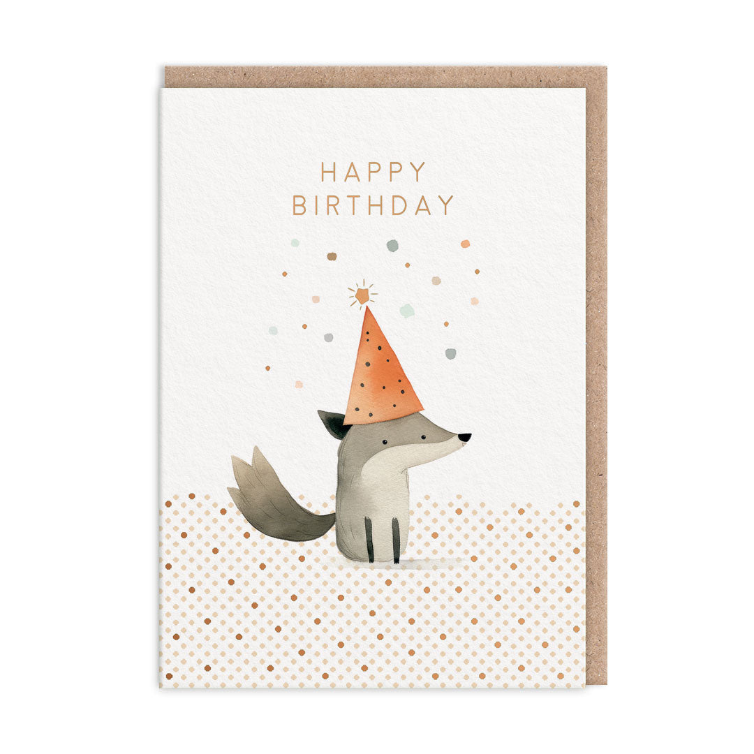 Fox Happy Birthday Card